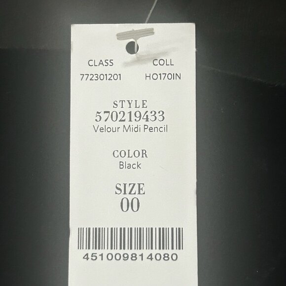 NWT White House Black Market Velvet Pencil Comfort Stretch Skirt - Picture 7 of 11